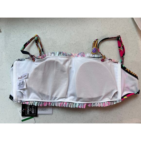 SALT COVE JUNIORS SZ LARGE BIKINI TOP PENNY LANE SMOCKED CONVERTIBLE MULTI NEW! - Picture 11 of 13